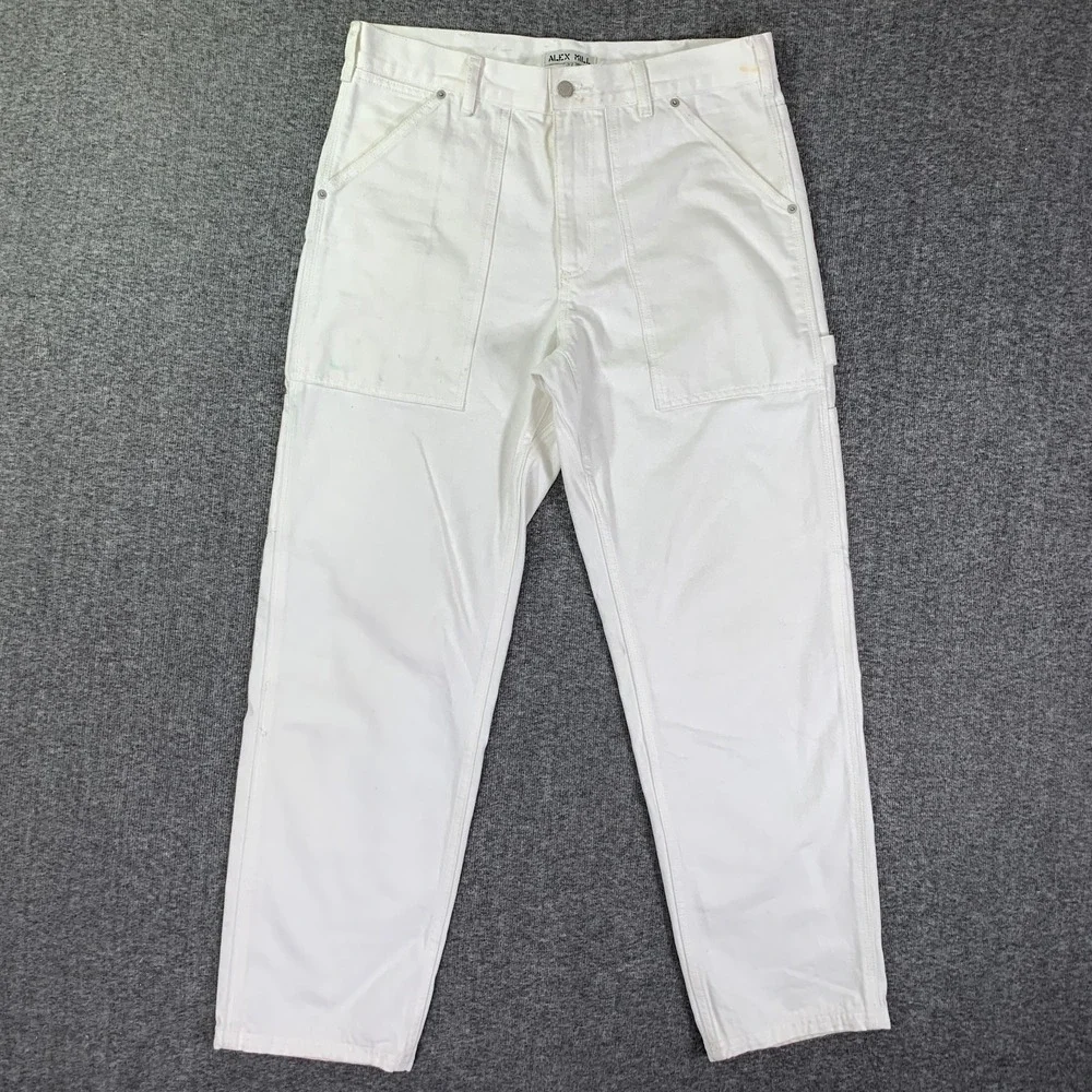 Alex Mill Painters Jeans Men 34x30 Pant White Denim Carpenter
